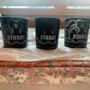 Used Sinner Black Candle Set original Kat von D
